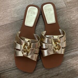 Zara Gold Sandals